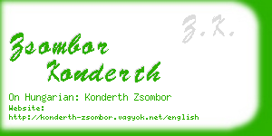 zsombor konderth business card